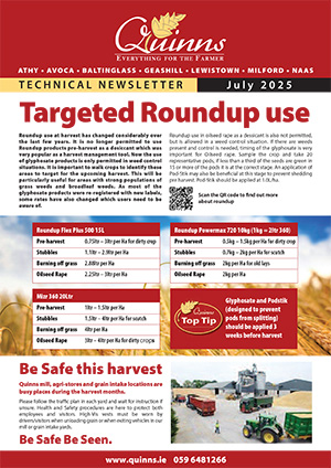July 25 Newsletter, Targeted Roundup use