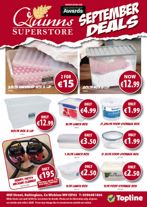 September Deals from Quinns